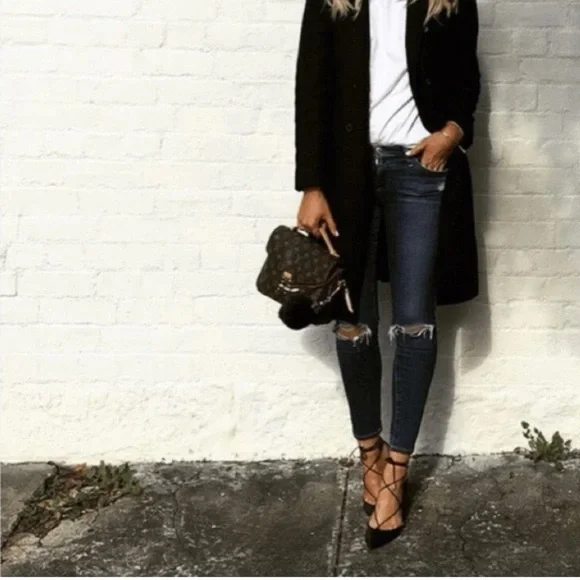 Aquazzura Christy Leather Point Toe Flats in Black Size 37 = U.S 7 $675 - Picture 2 of 10